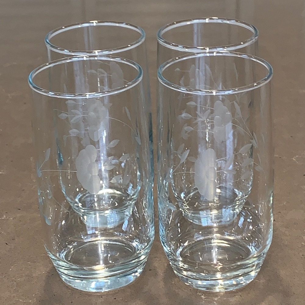NiB Qty 4 Vtg Princess House Heritage Crystal Tumbler Glasses #460 5” 12oz